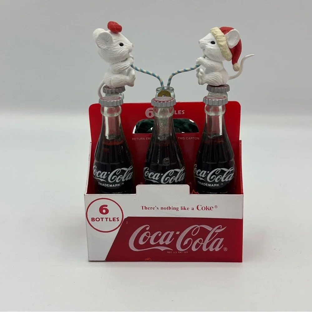Vintage Coca-Cola Things Go Better Either Coke Six-Pack Ornament